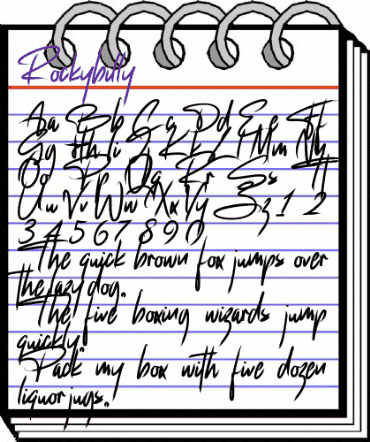 Rockybilly Regular animated font preview