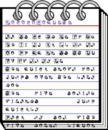 RococoCoquete Regular animated font preview