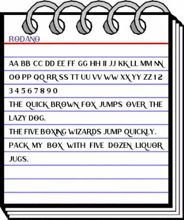 Rodano Regular animated font preview