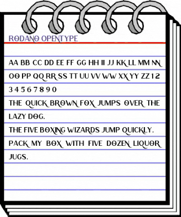 Rodano Regular animated font preview