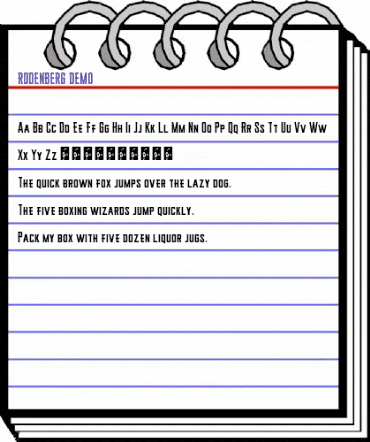 RODENBERG DEMO Regular animated font preview