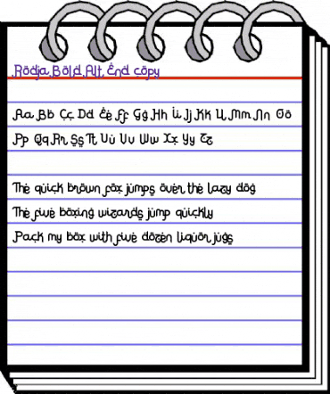 Rodja Bold Alt End Rodja Bold Alt End animated font preview