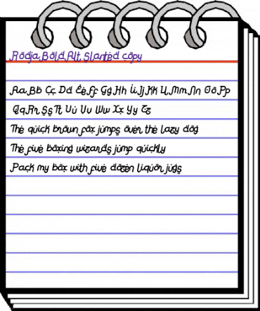 Rodja Bold Alt Slanted Rodja Bold Alt Slanted animated font preview