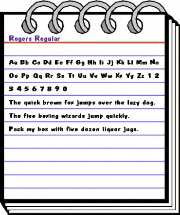 Rogers Regular animated font preview