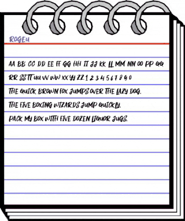 Rogeu Regular animated font preview