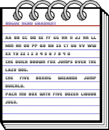 Rogue Hero Gradient Regular animated font preview