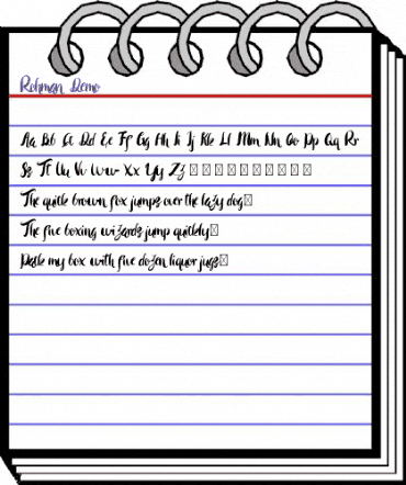 Rohman Demo Regular animated font preview