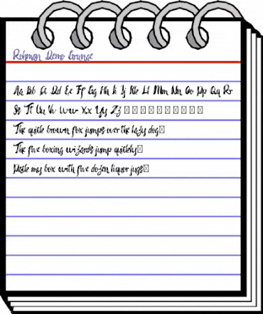 Rohman Demo Grunge Regular animated font preview