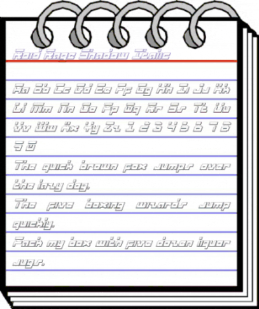 Roid Rage Shadow Italic Shadow Italic animated font preview