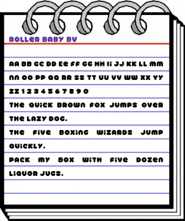 Roller Baby BV Regular animated font preview