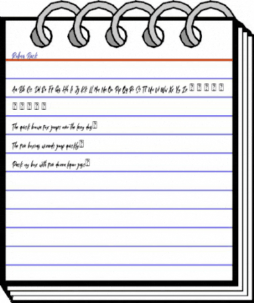 Rolling Back Regular animated font preview