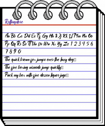 Rollingdore Regular animated font preview