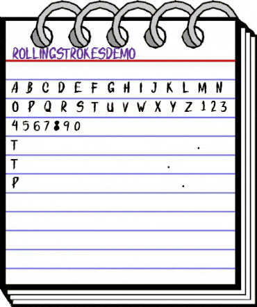 ROLLING STROKES  DEMO Regular animated font preview