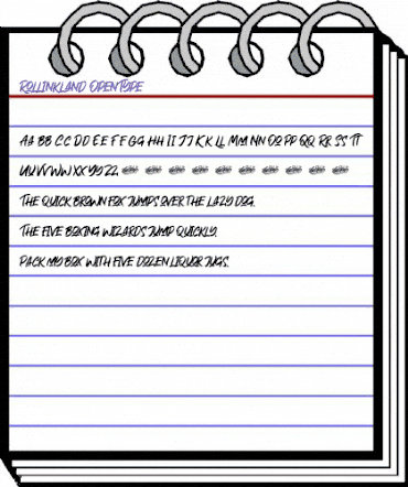 Rollinkland Regular animated font preview