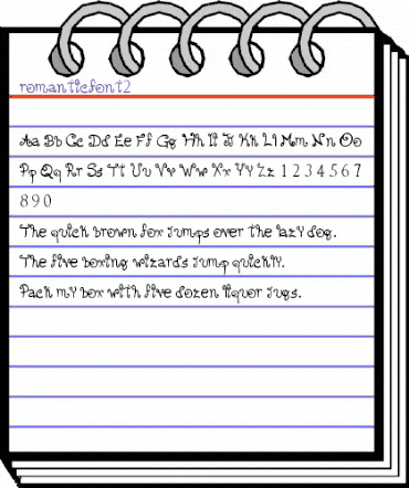 romanticfont2 Regular animated font preview