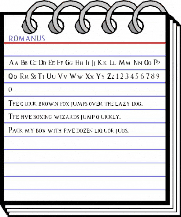 ROMANUS Regular animated font preview