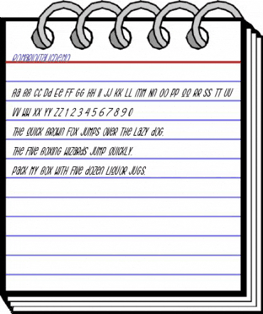 Romario Italic Demo Regular animated font preview