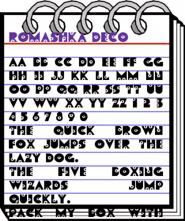 Romashka Deco Regular animated font preview