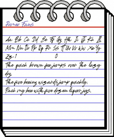 Romeo Fans Regular animated font preview