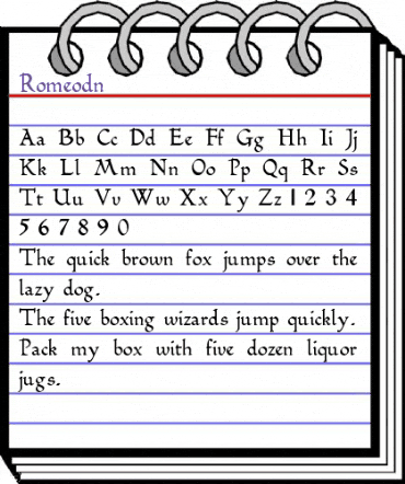 Romeodn Medium animated font preview