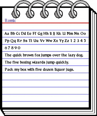 Romic Normal animated font preview