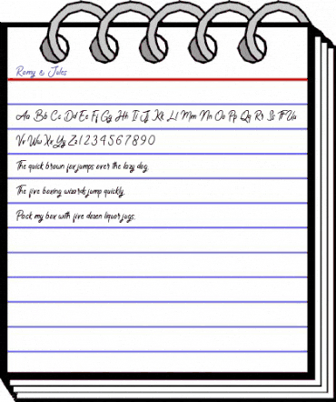 Romy & Jules Regular animated font preview