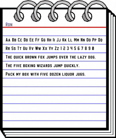 Ron Regular animated font preview