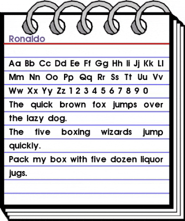 Ronaldo Regular animated font preview