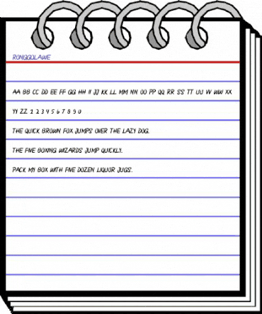 RONGGOLAWE Regular animated font preview