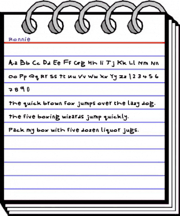 Ronnie Regular animated font preview