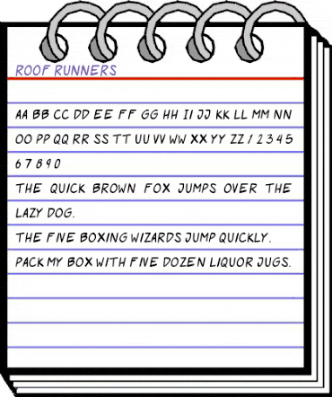 Roof Runners Regular animated font preview