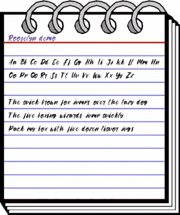 Rooselyn demo Regular animated font preview