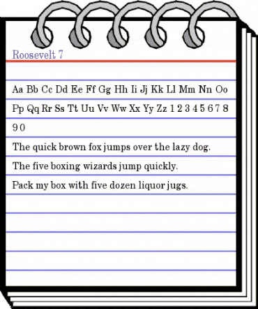 Roosevelt 7 Regular animated font preview