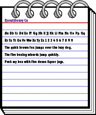 RoostHeavy Cn Regular animated font preview RoostHeavy Cn Regular animated font preview