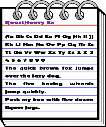 RoostHeavy Ex Regular animated font preview
