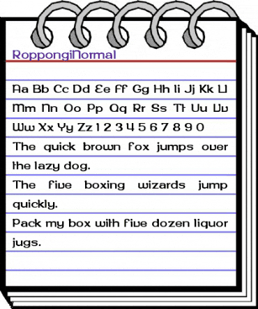 RoppongiNormal Regular animated font preview