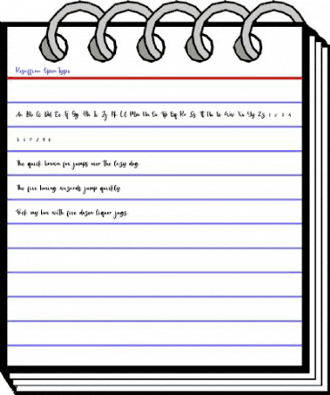 Rosaffina Regular animated font preview