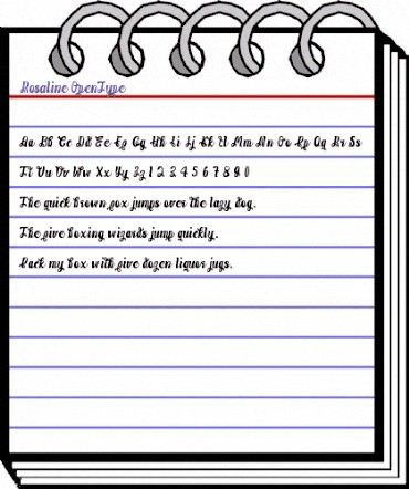 Rosaline Regular animated font preview