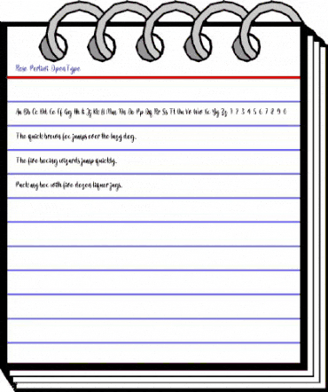 Rose Pertiwi Regular animated font preview