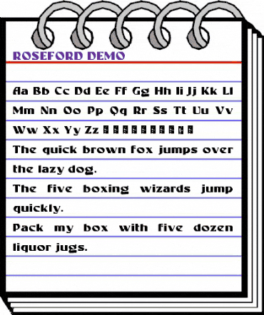 ROSEFORD DEMO Regular animated font preview