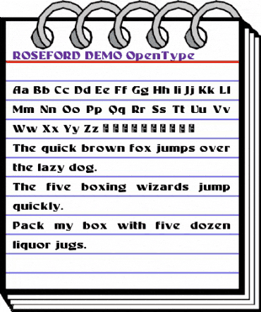 ROSEFORD DEMO Regular animated font preview