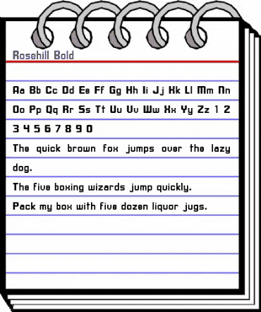 Rosehill Bold Regular animated font preview