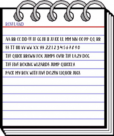 ROSELAND Regular animated font preview