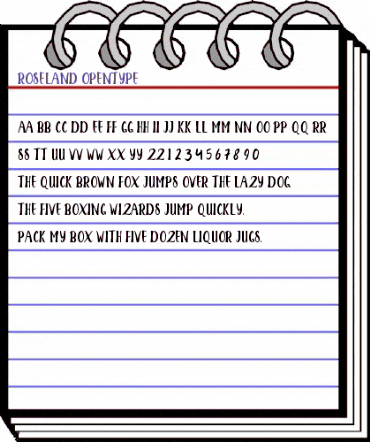 ROSELAND Regular animated font preview