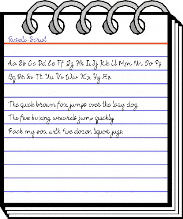 Rosella Regular animated font preview