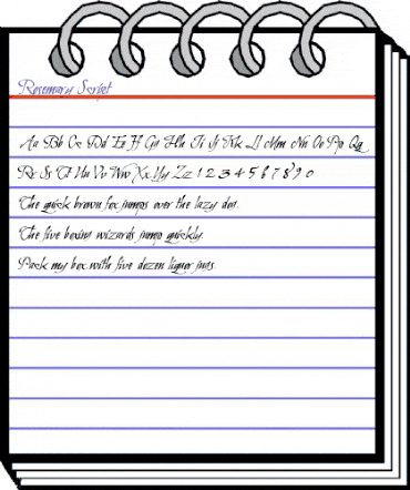 Rosemary Script Regular animated font preview