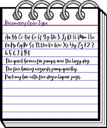 Rosemerry Regular animated font preview