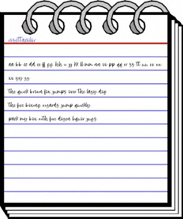 Rosetta Color Regular animated font preview