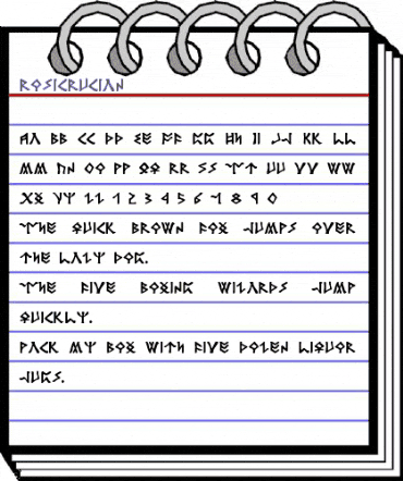 Rosicrucian Regular animated font preview