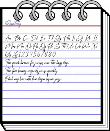 Rossatelly Regular animated font preview